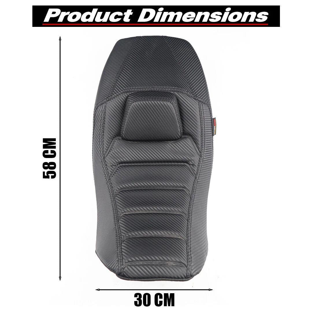Replacement Dual Seat Carbon Stitch Black V.23 Fit For Honda Grom 125 2021-2026