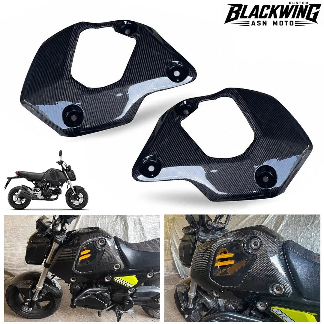 Frame Body R+L Fairing Side Cover Carbon Fiber For Honda Grom 2021-2024
