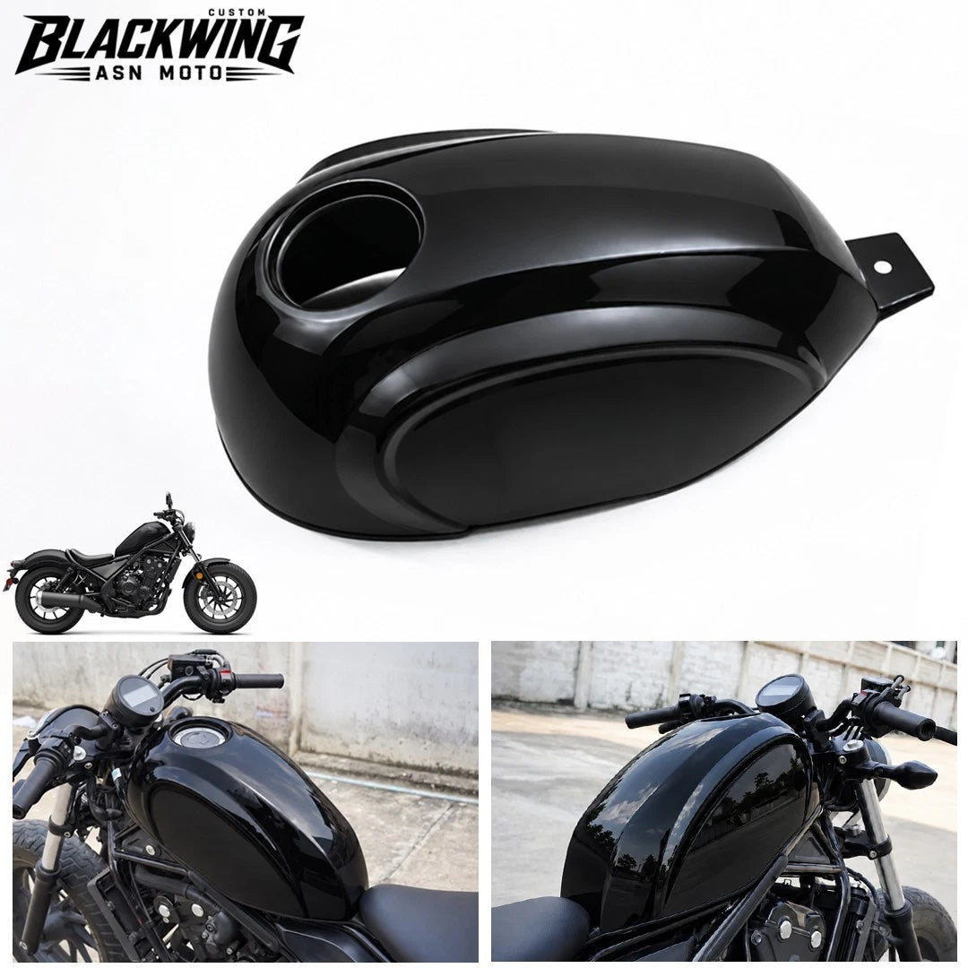 Cover Fuel Oil Tank Gloss Black V.60 for Honda Rebel CMX 300&500 2017-2026
