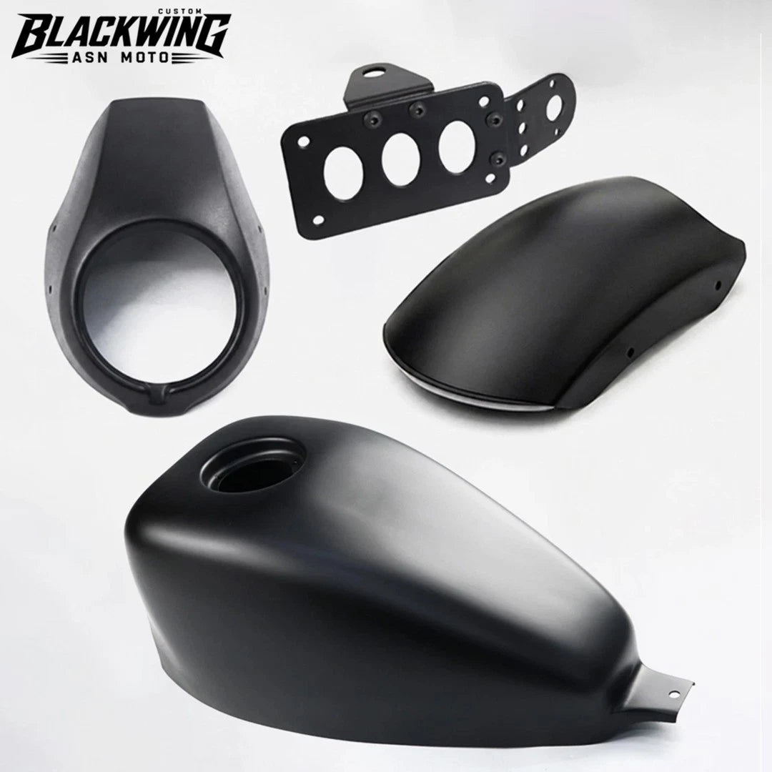 Set 3 Tank Cover Headlight Cowl Short Fender Matte Black For Honda Rebel CMX 300&500 2017-2026
