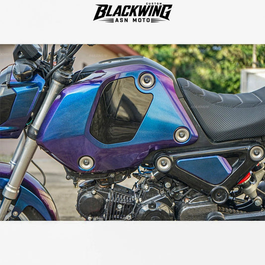 Set 6 Front Fender / Headlight Cover / Rear Cover / Side Fairing / Body Frame Purple Fade For Honda Grom 125 2021 - 2024