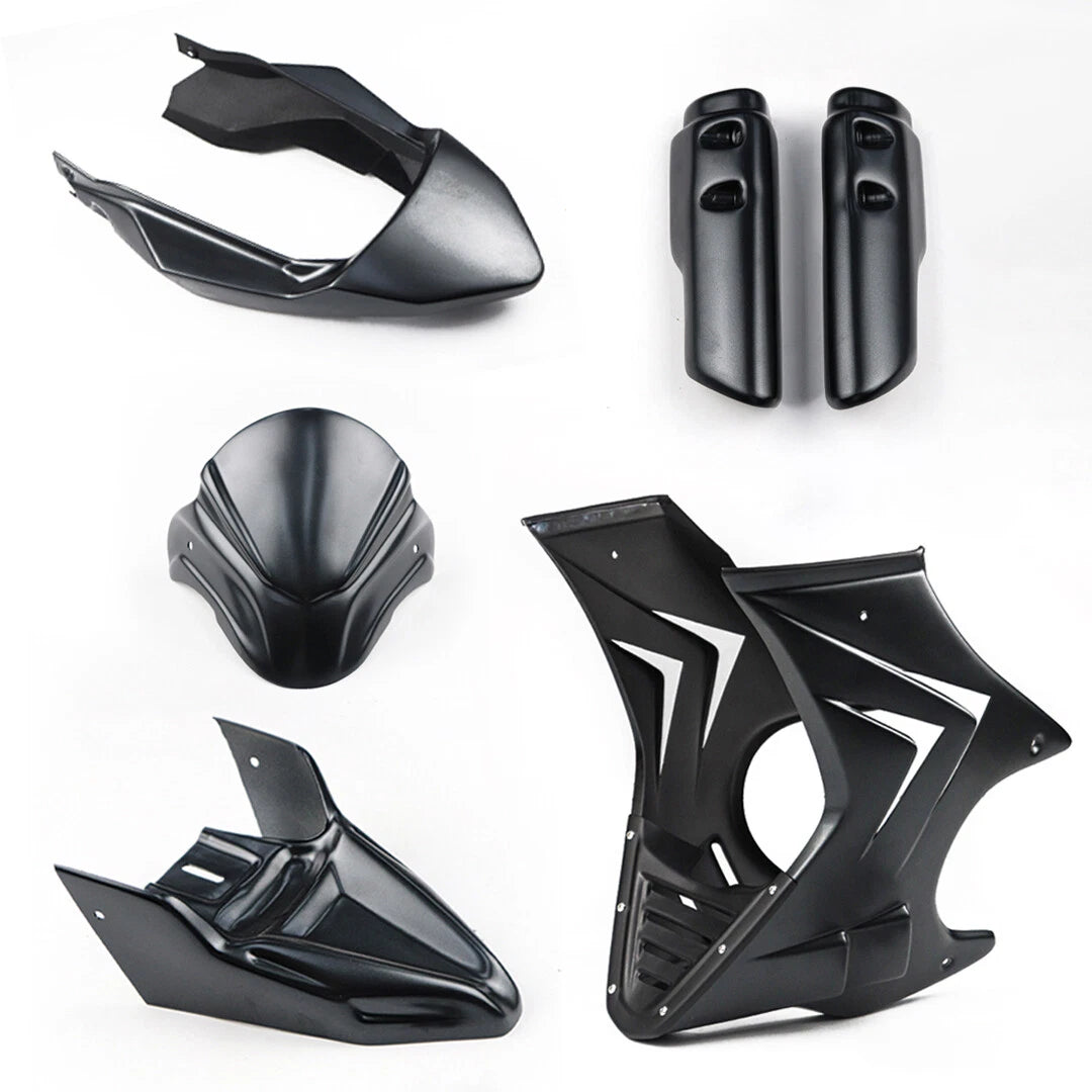 Set 5 Guard Shock / Motard Fender / Windshield / Rear Cover / Side Fairing Black For Honda Grom 125 2025 - 2026