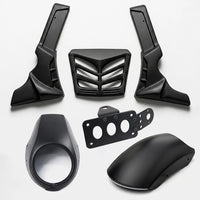 Set of 3 Pieces Body Kit Fairing Matte Black V.37 for Honda Rebel CMX 300&500 2017-2026