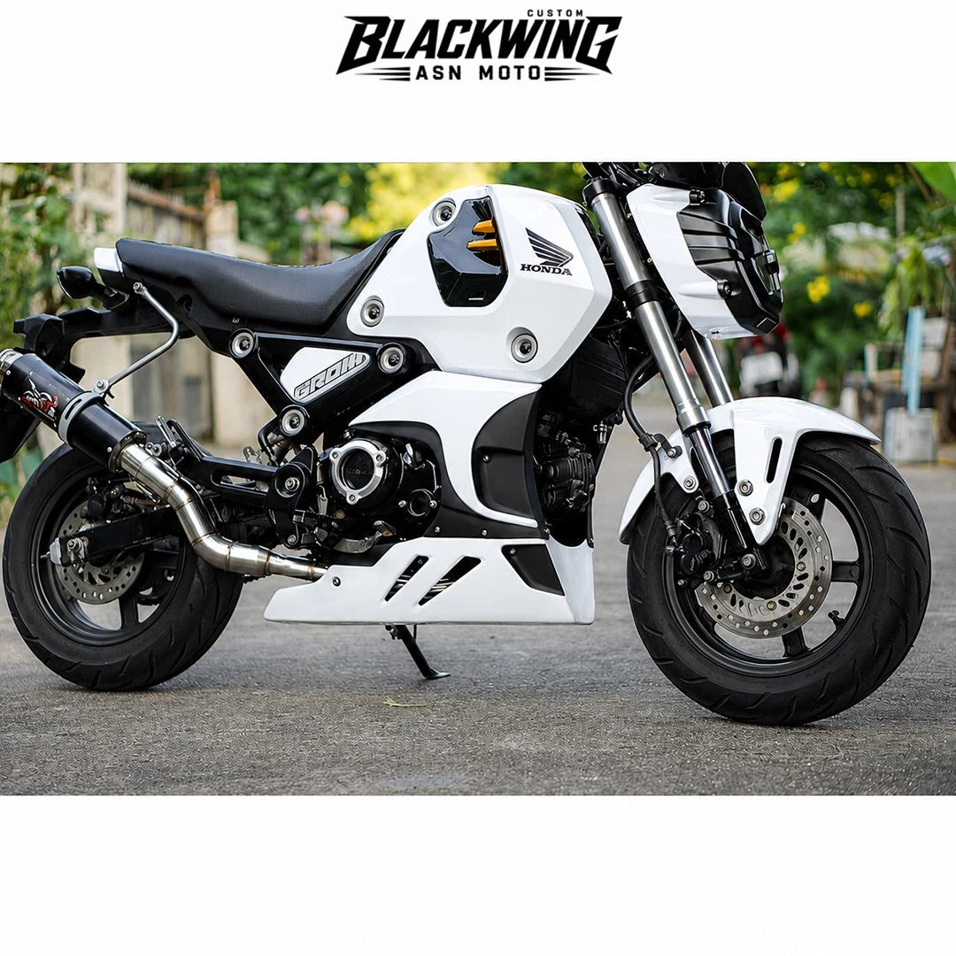 Set 4 Front Fender / Headlight Cover / Rear Cover / Side Fairing White For Honda Grom 125 2021 - 2024