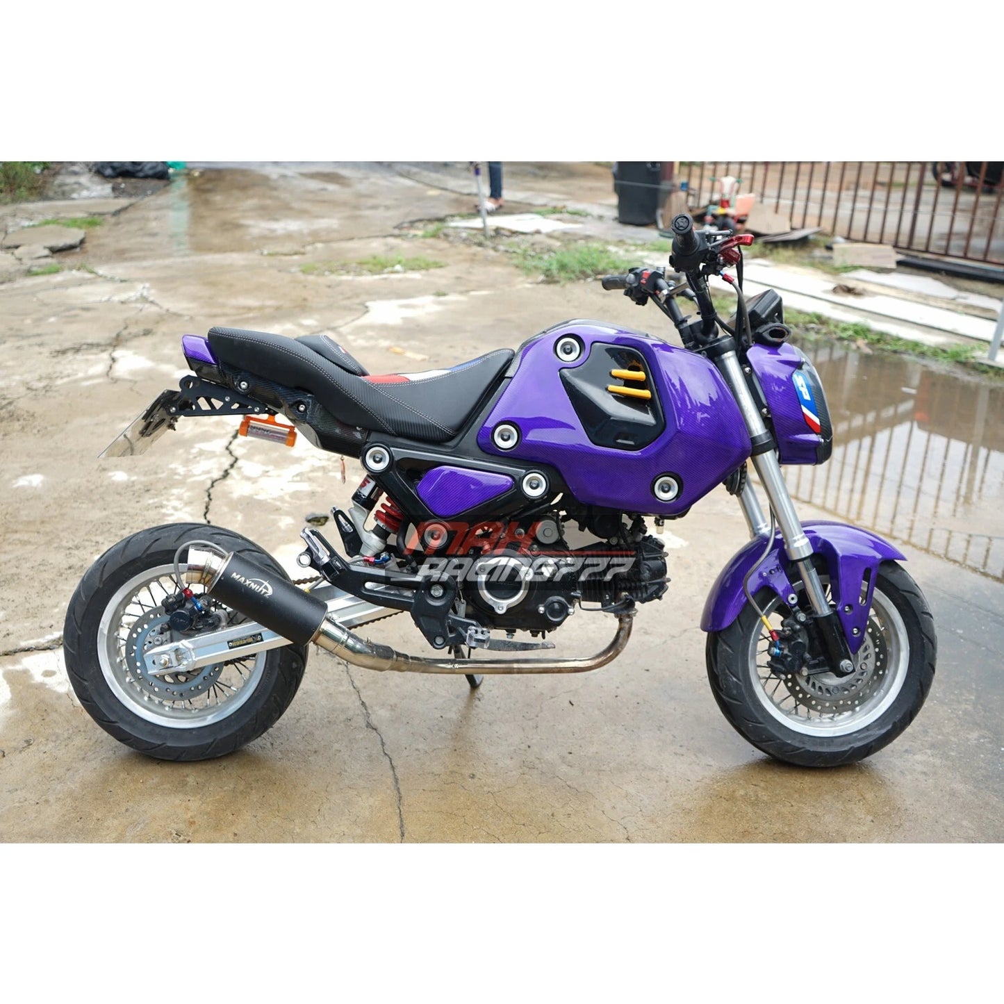 Set Of 12 Piece Frame Body Cover Side Upper Panel Carbon Fiber For Honda Grom 2021-2024