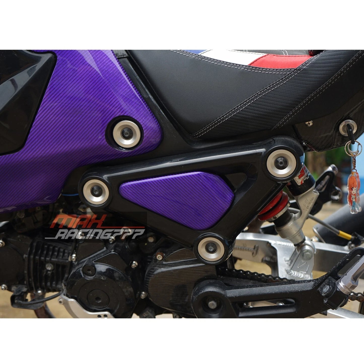 Set Of 12 Piece Frame Body Cover Side Upper Panel Carbon Fiber For Honda Grom 2021-2024