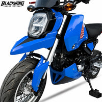 2Pc Front Fender Motard Mud Guard Fairing Blue For Honda Grom 125 2021 - 2026