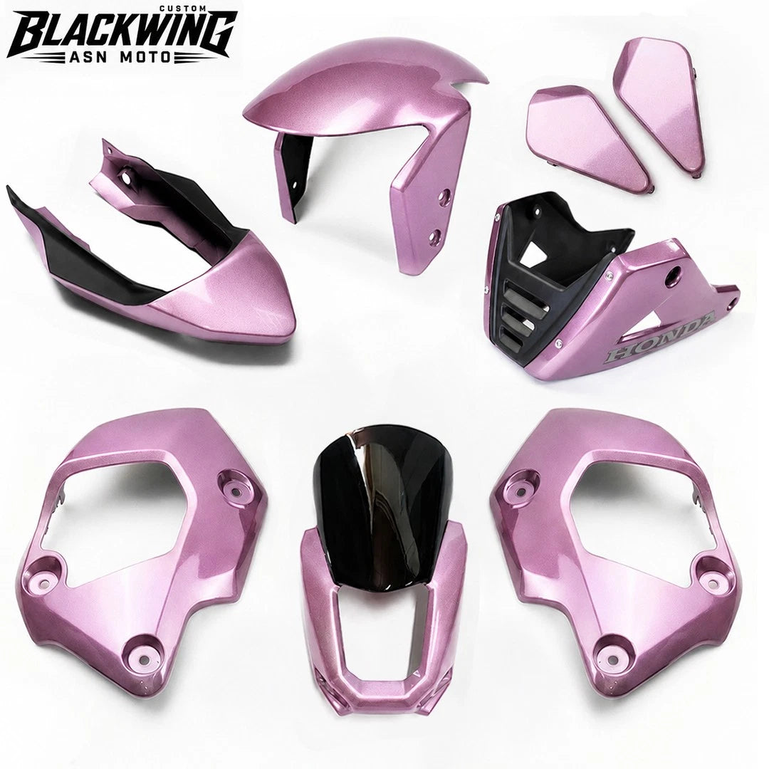 Set 6 Front Fender / Headlight Cover / Rear Cover / Under Fairing / Body Frame Pink For Honda Grom 125 2021 - 2024