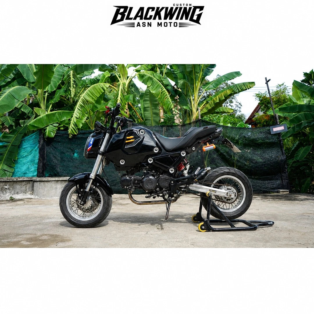 Black 7Pc Body Pastel Panels Frame Body For Honda Grom 125 2021-2024