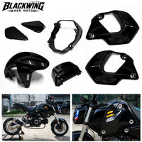Black 7Pc Body Pastel Panels Frame Body For Honda Grom 125 2021-2024