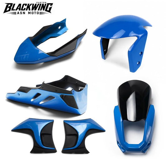 Set 4 Front Fender / Headlight Cover / Rear Cover / Side Fairing Blue For Honda Grom 125 2021 - 2024