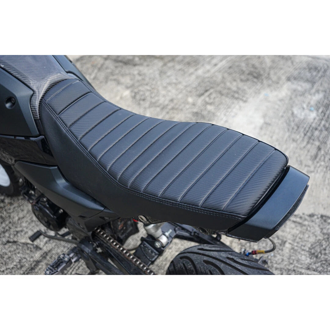 Replacement Dual Seat Carbon Stitch Black V.24 Fit For Honda Grom 125 2021-2026