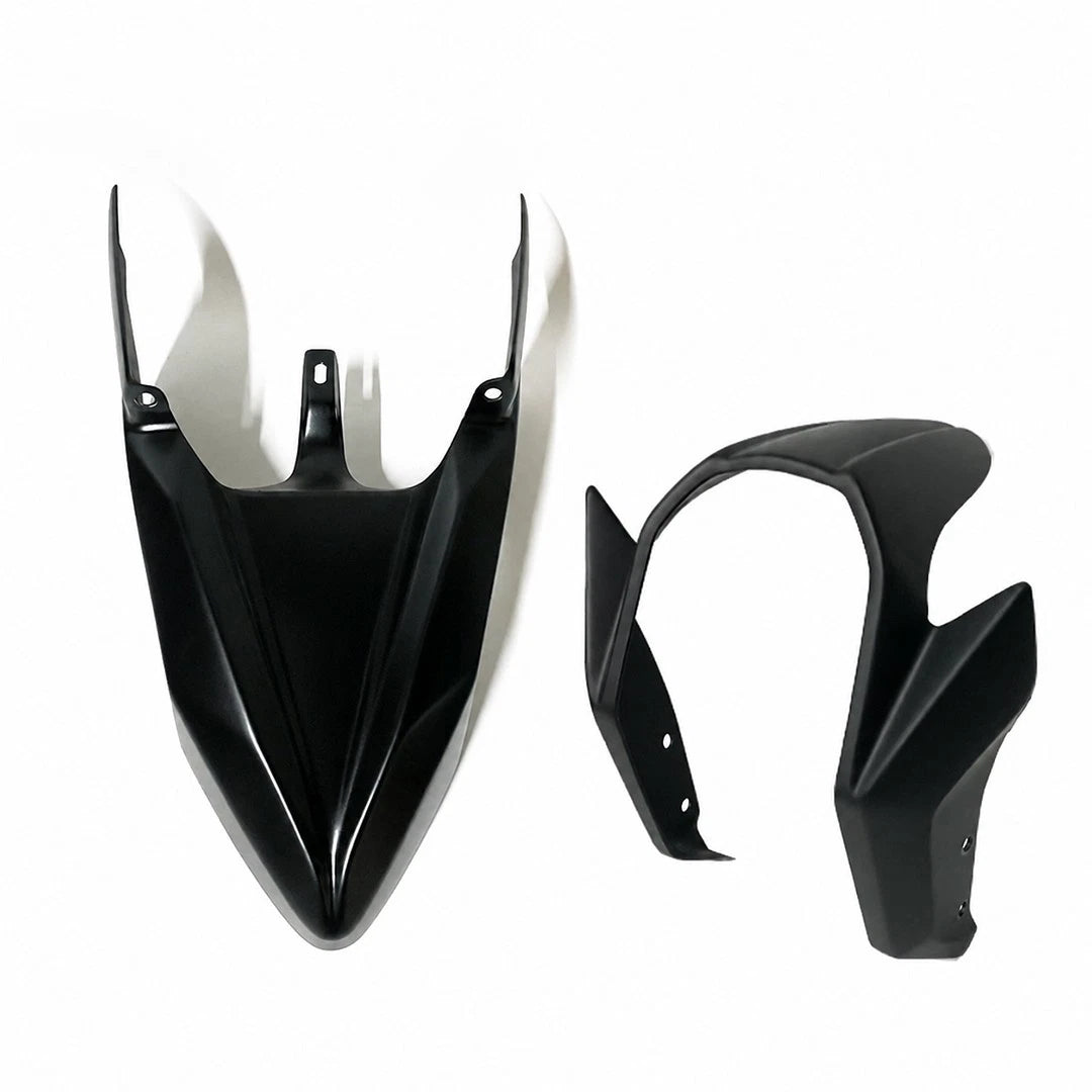 2Pc Front Fender Motard Mud Guard Fairing Black For Honda Grom 125 2021 - 2026
