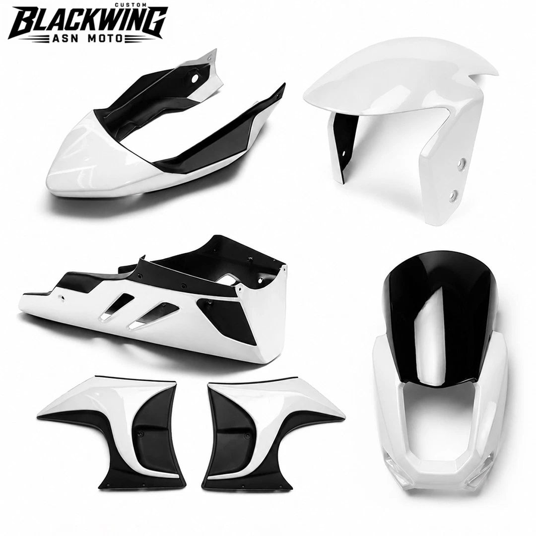 Set 4 Front Fender / Headlight Cover / Rear Cover / Side Fairing White For Honda Grom 125 2021 - 2024