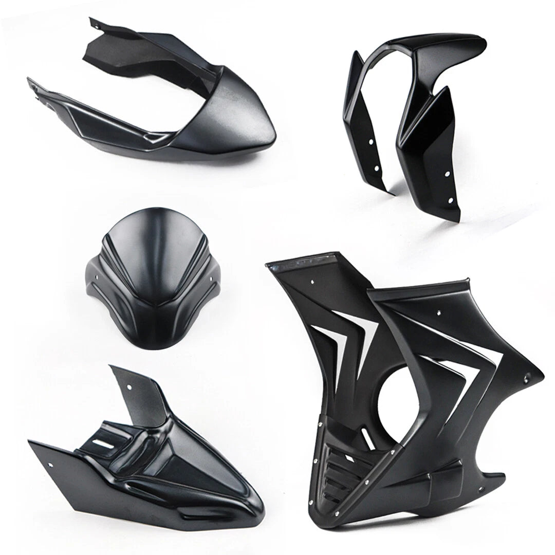 Set 5 Front Fender / Motard Fender / Windshield / Rear Cover / Side Fairing Black For Honda Grom 125 2025 - 2026