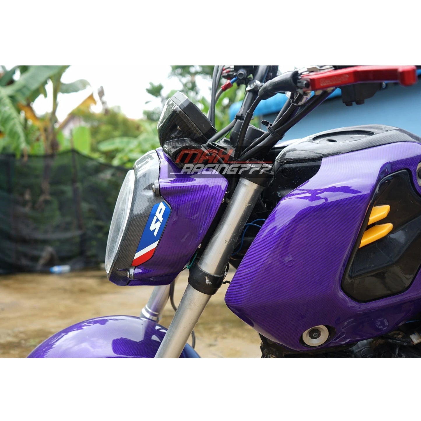 Set Of 12 Piece Frame Body Cover Side Upper Panel Carbon Fiber For Honda Grom 2021-2024