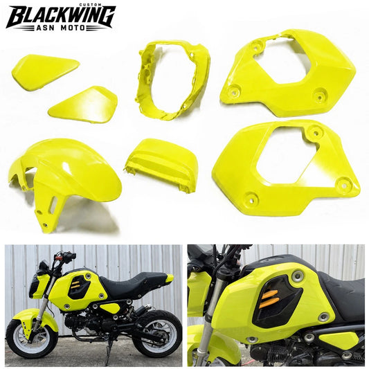 Yellow 7Pc Body Pastel Panels Frame Body For Honda Grom 125 2021-2024
