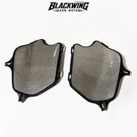 Frame Body R+L Cover Side Upper Panel Carbon Fiber White For Honda Grom 2021-2024