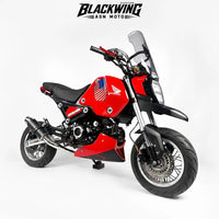 2Pc Front Fender Motard Mud Guard Fairing Black For Honda Grom 125 2021 - 2026