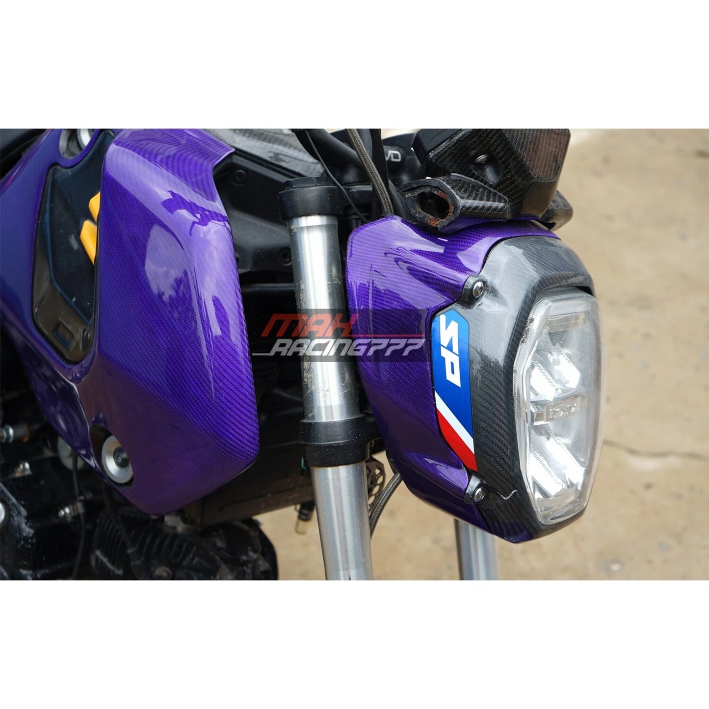 Set Of 12 Piece Frame Body Cover Side Upper Panel Carbon Fiber For Honda Grom 2021-2024