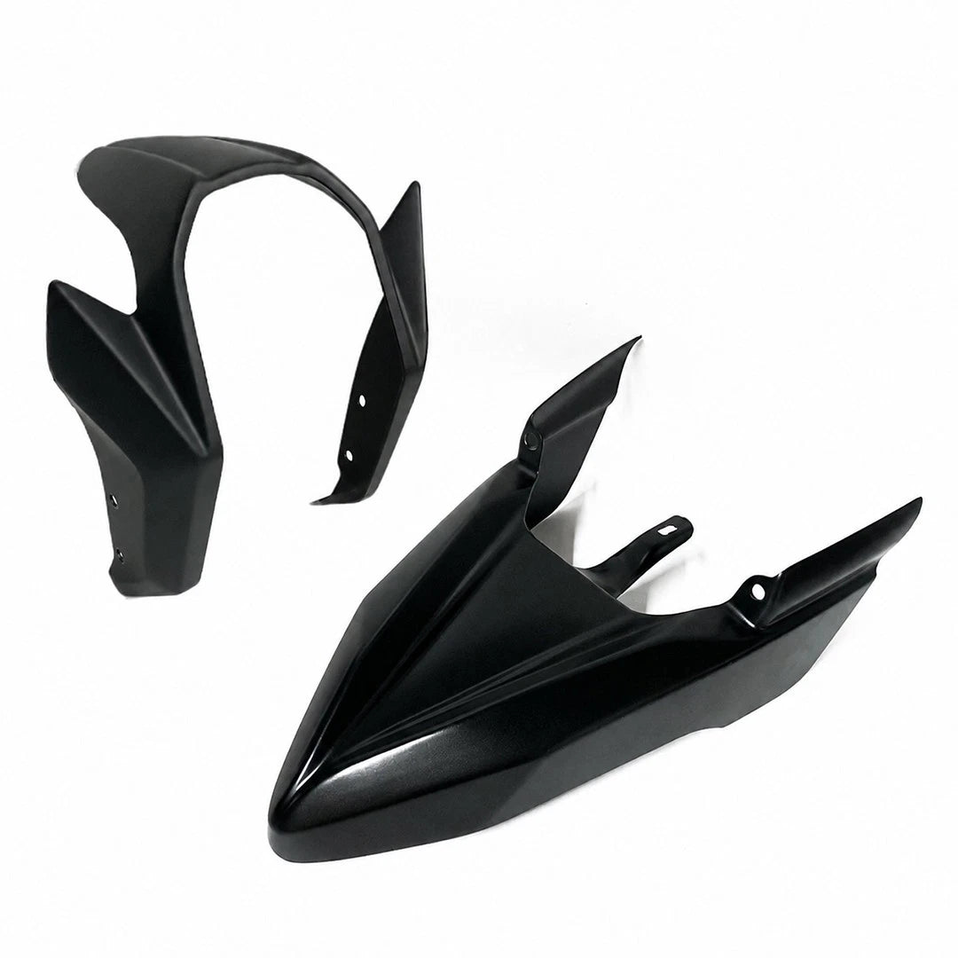 2Pc Front Fender Motard Mud Guard Fairing Black For Honda Grom 125 2021 - 2026