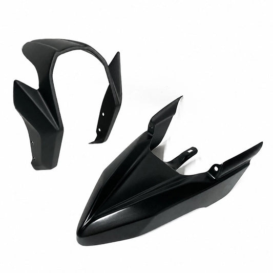 2Pc Front Fender Motard Mud Guard Fairing Black For Honda Grom 125 2021 - 2026