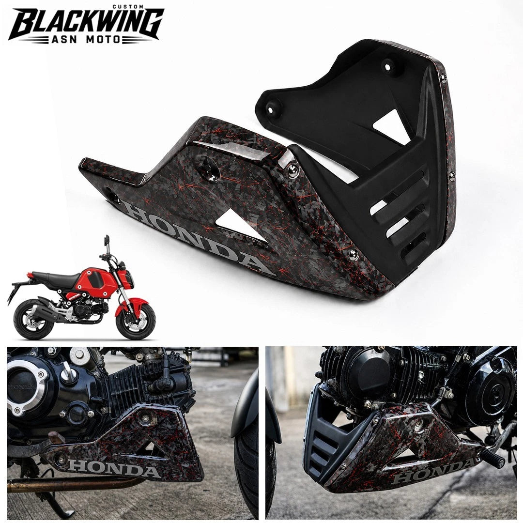 Belly Pan Under Fairing Cover Forged Carbon Fiber For Honda Grom 2021-2026