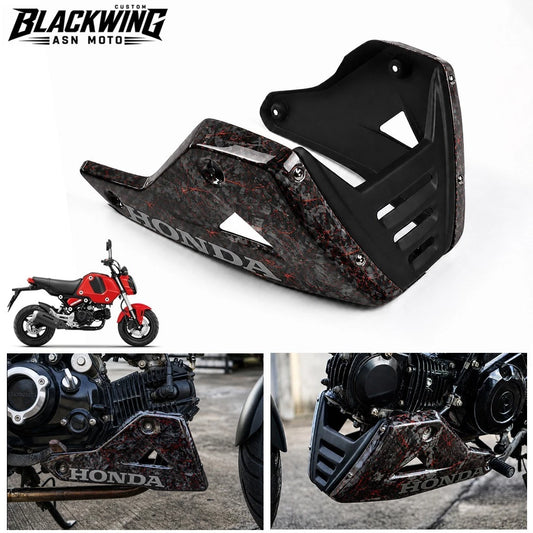 Belly Pan Under Fairing Cover Forged Carbon Fiber For Honda Grom 2021-2026